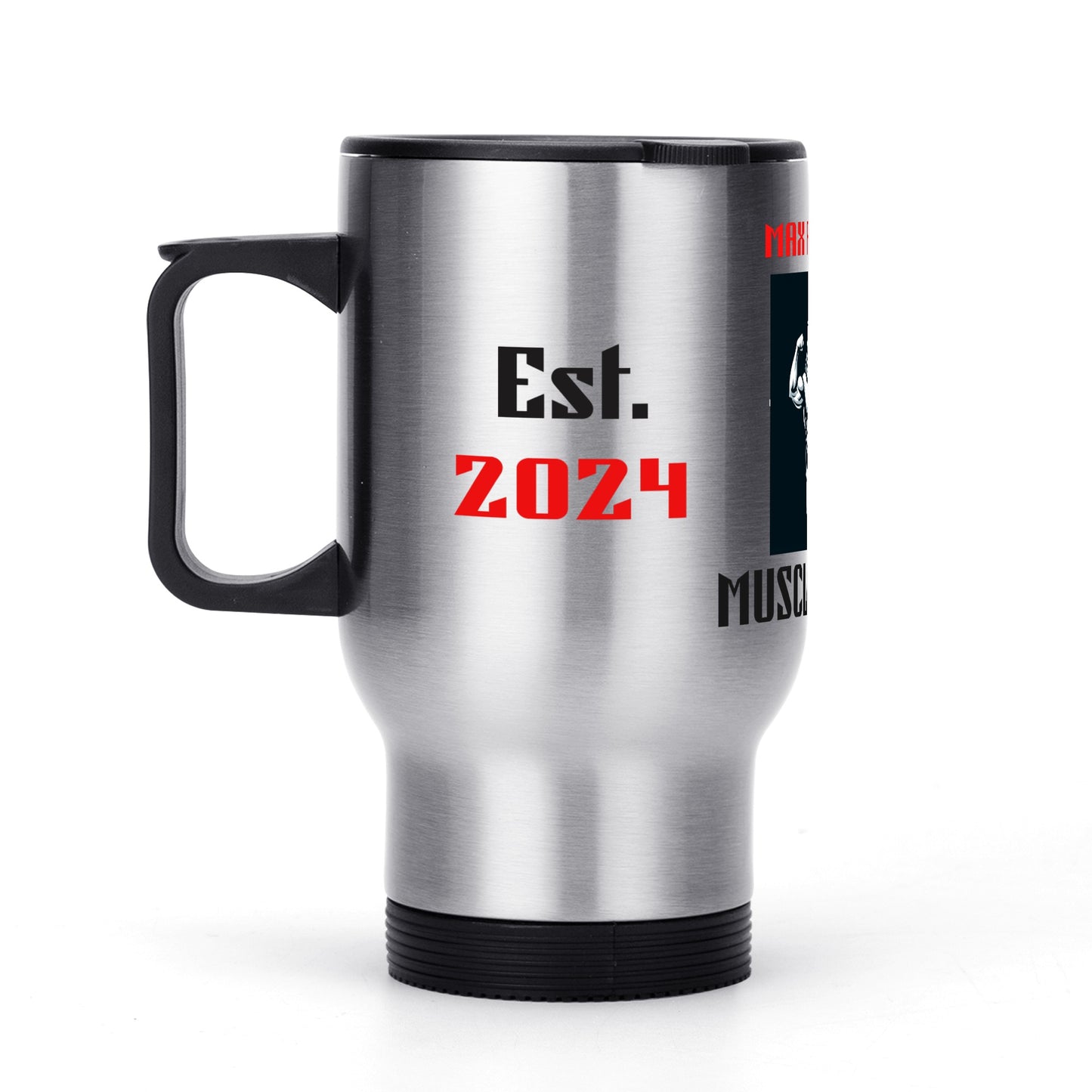 Muscle Body Stainless Steel Travel Coffee Mug (14 oz)