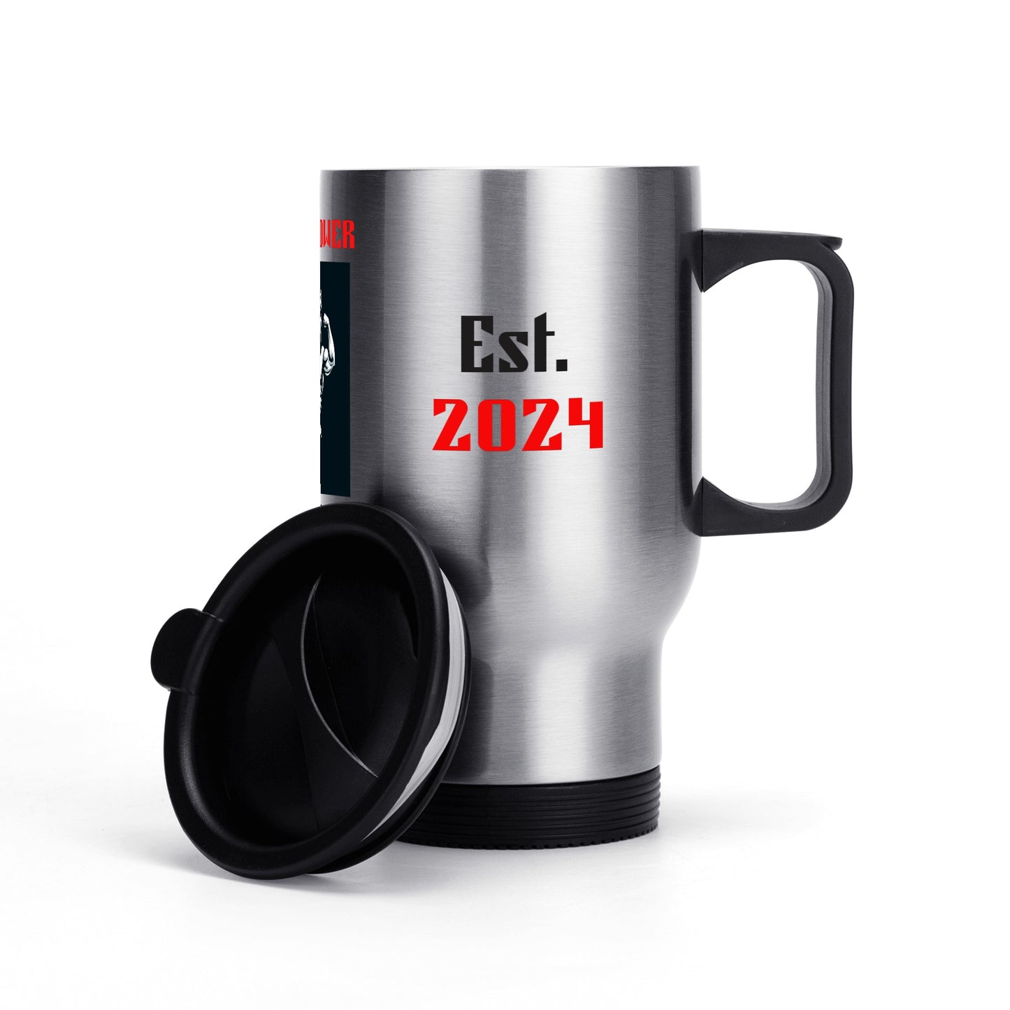 Muscle Body Stainless Steel Travel Coffee Mug (14 oz)