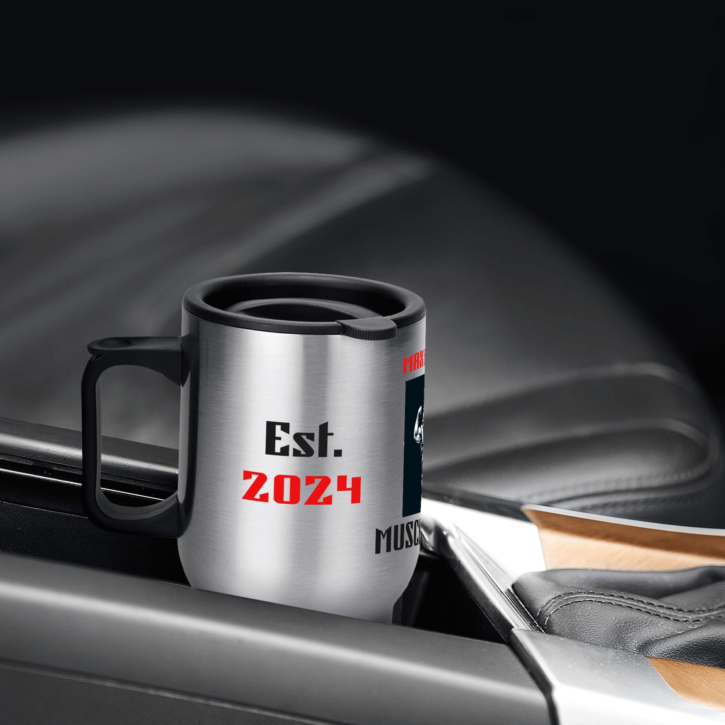 Muscle Body Stainless Steel Travel Coffee Mug (14 oz)
