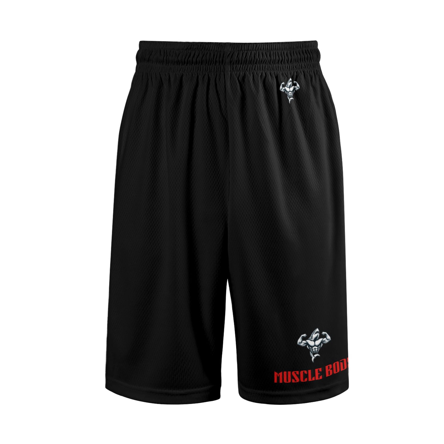 Mens Muscle Body Mesh Basketball & Running Shorts