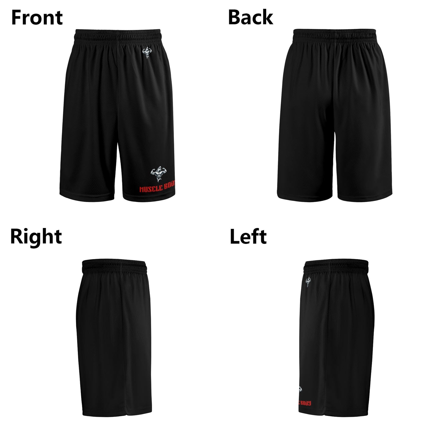 Mens Muscle Body Mesh Basketball & Running Shorts