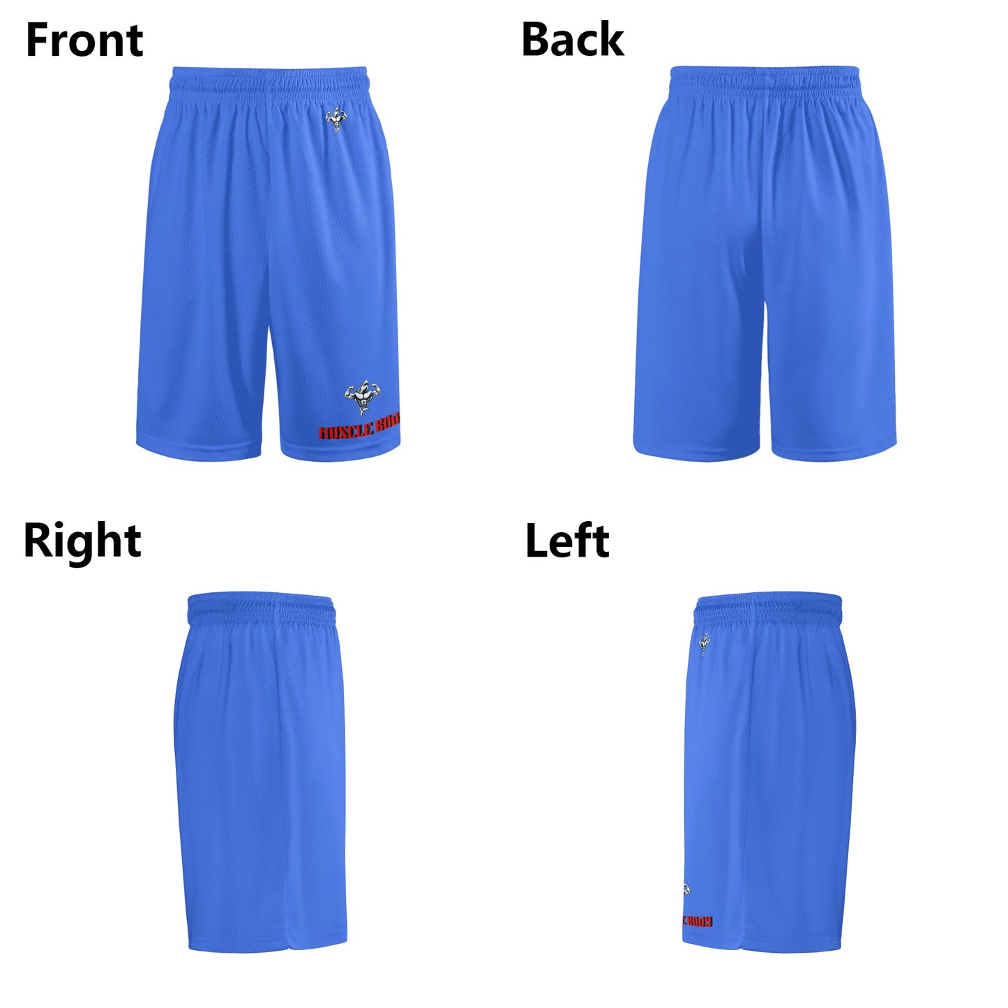 Mens Muscle Body Mesh Basketball & Running Shorts