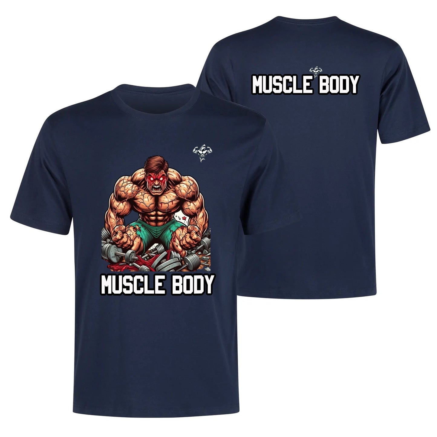 Mens Muscle Body Cartoon Tee