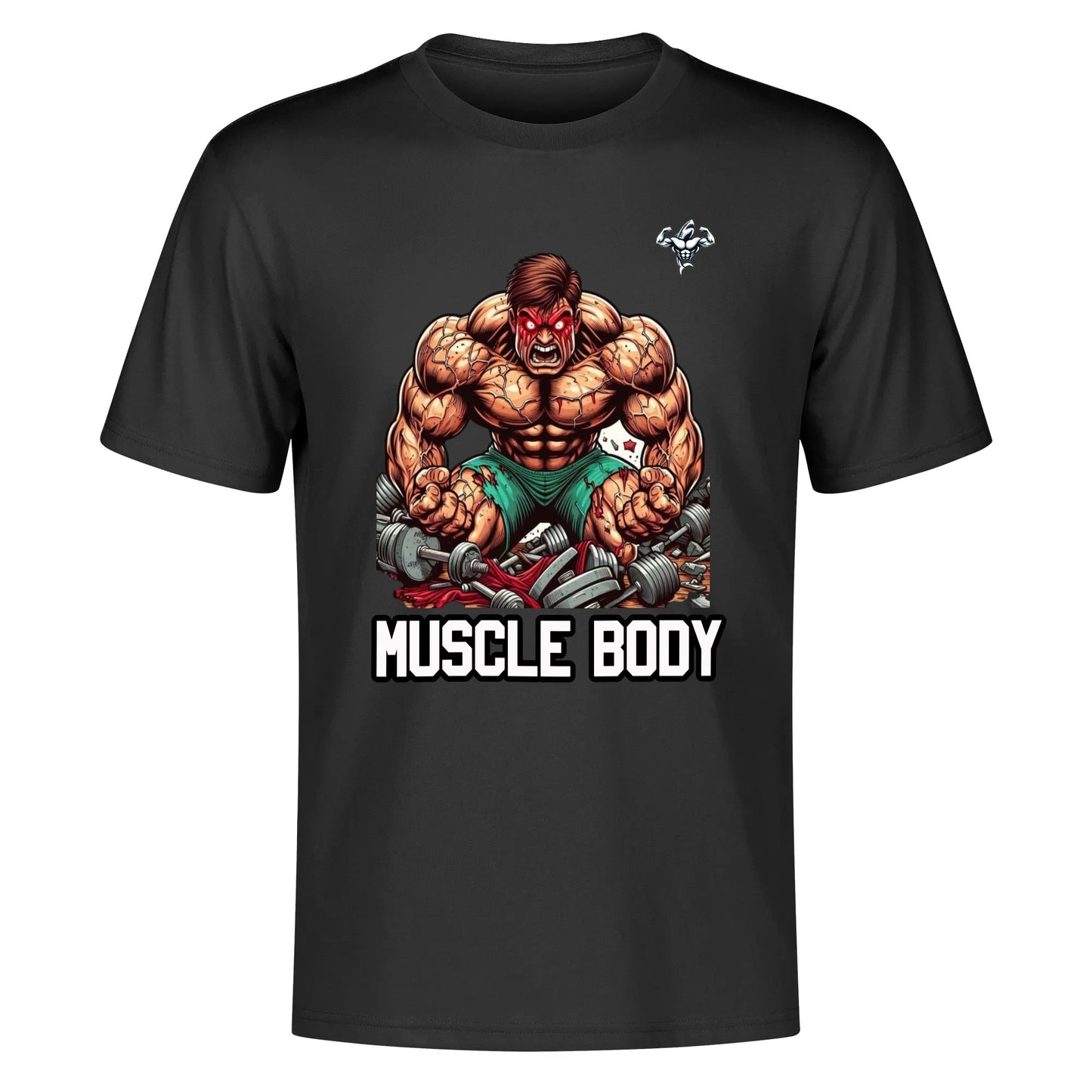 Mens Muscle Body Cartoon Tee