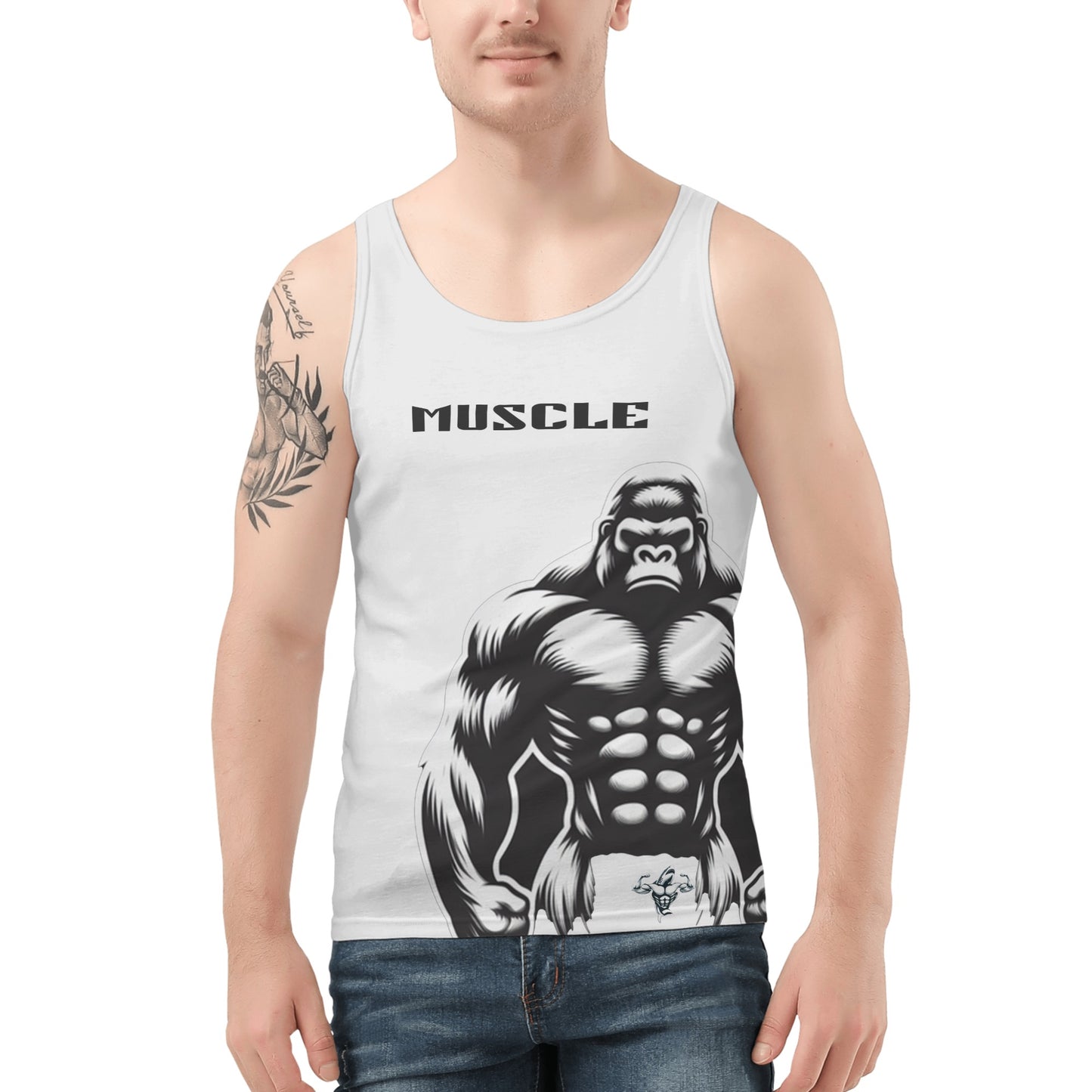 Men's Muscle Body Gorilla Print Tank