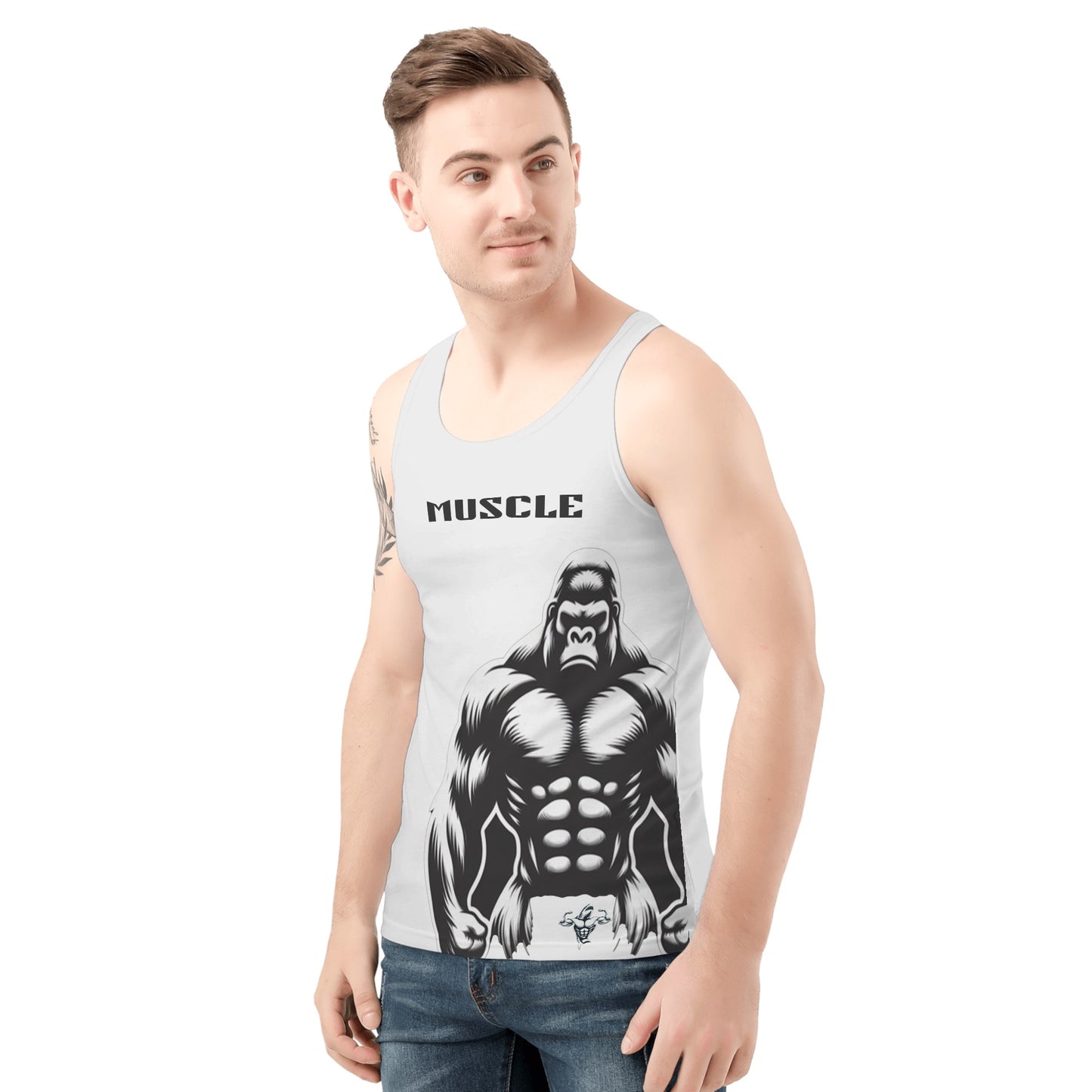 Men's Muscle Body Gorilla Print Tank