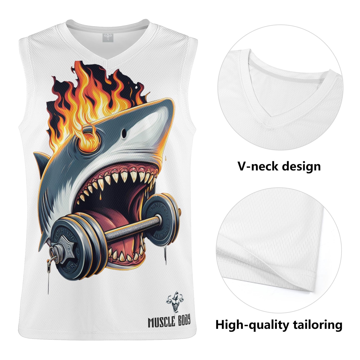 Mens Muscle Body Basketball Jersey Tank Top