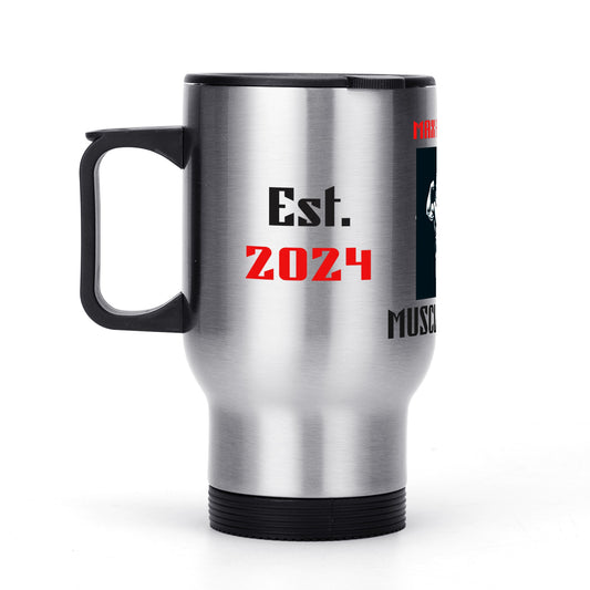 Muscle Body Stainless Steel Travel Coffee Mug (14 oz)