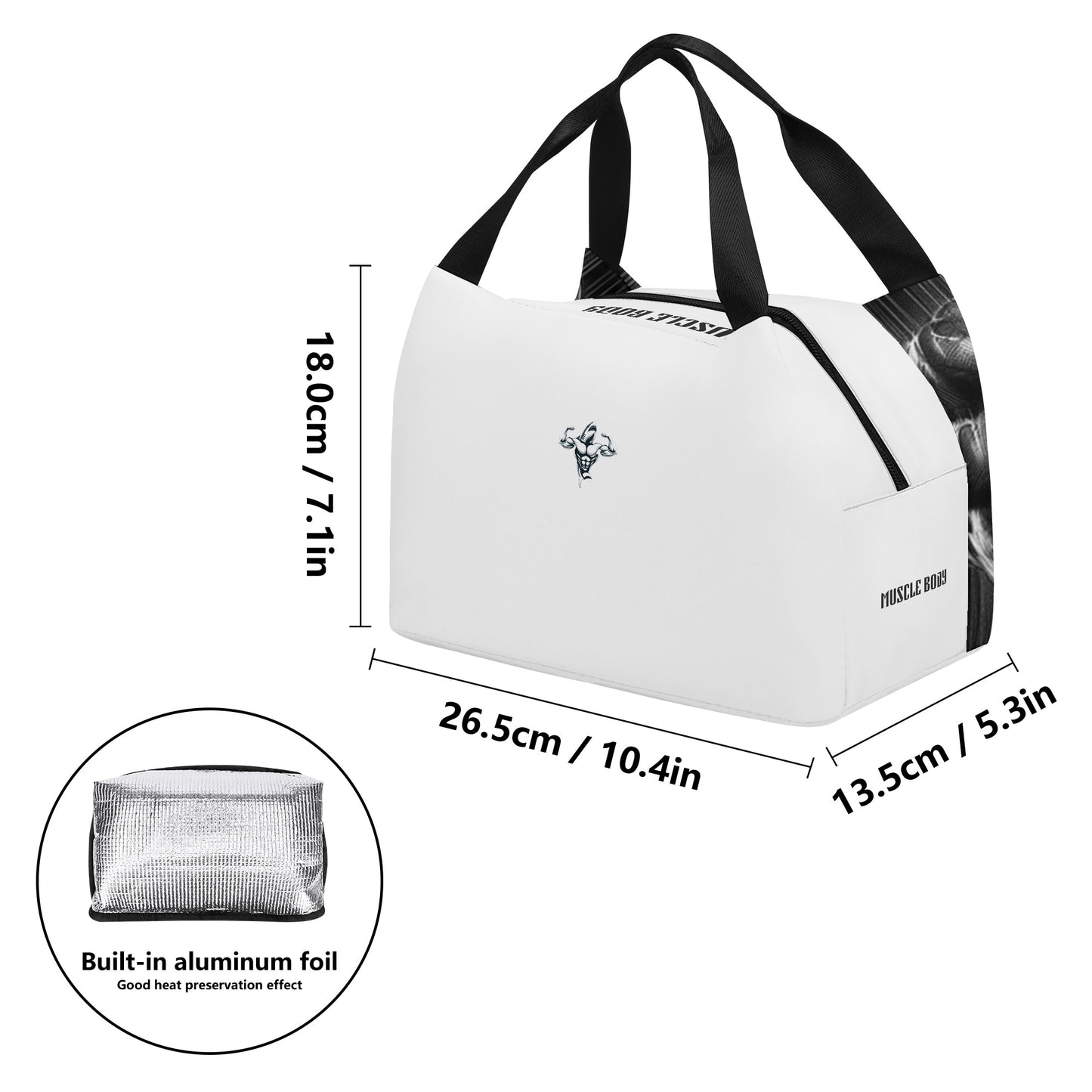 Muscle Body Portable Tote Lunch Bag