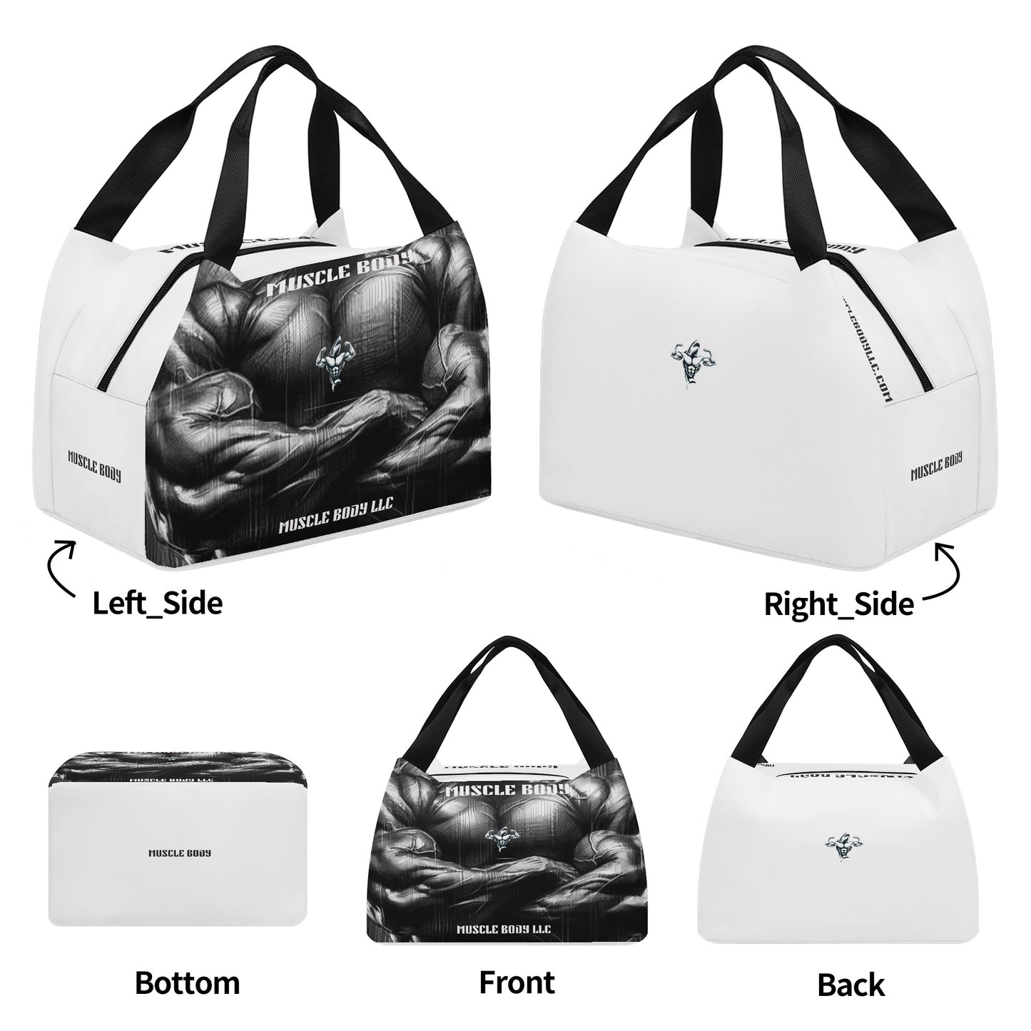 Muscle Body Portable Tote Lunch Bag