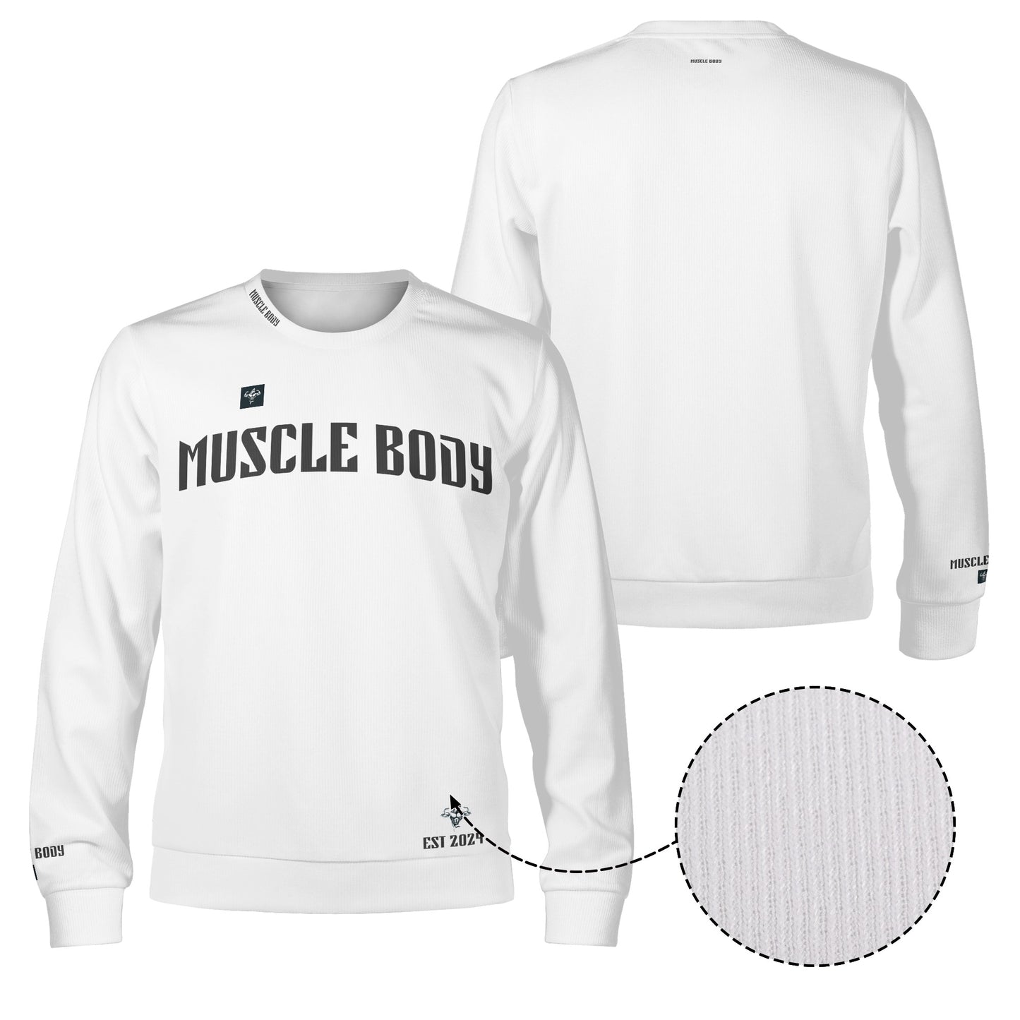 Muscle Body Winter Crewneck Pullover Sweatshirt