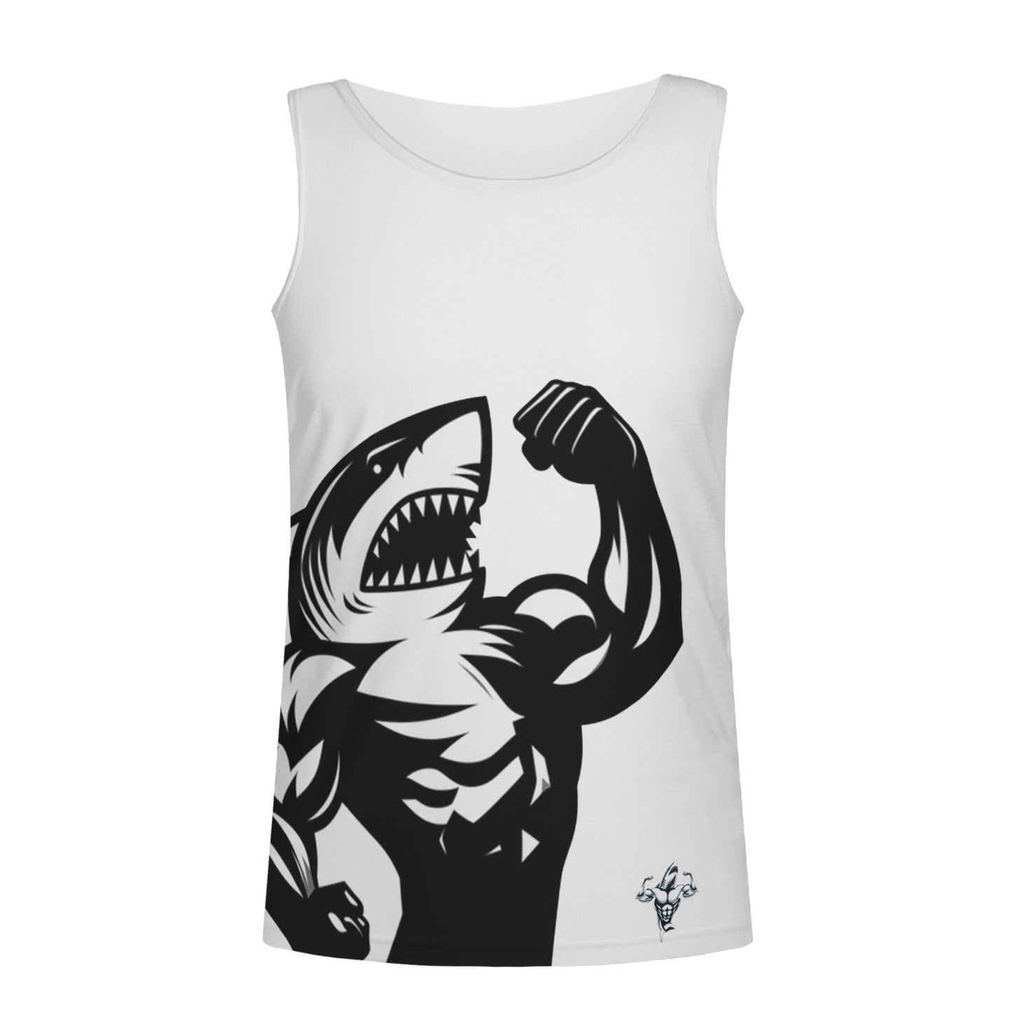 Muscle Body Shark Rib Print Tank Top