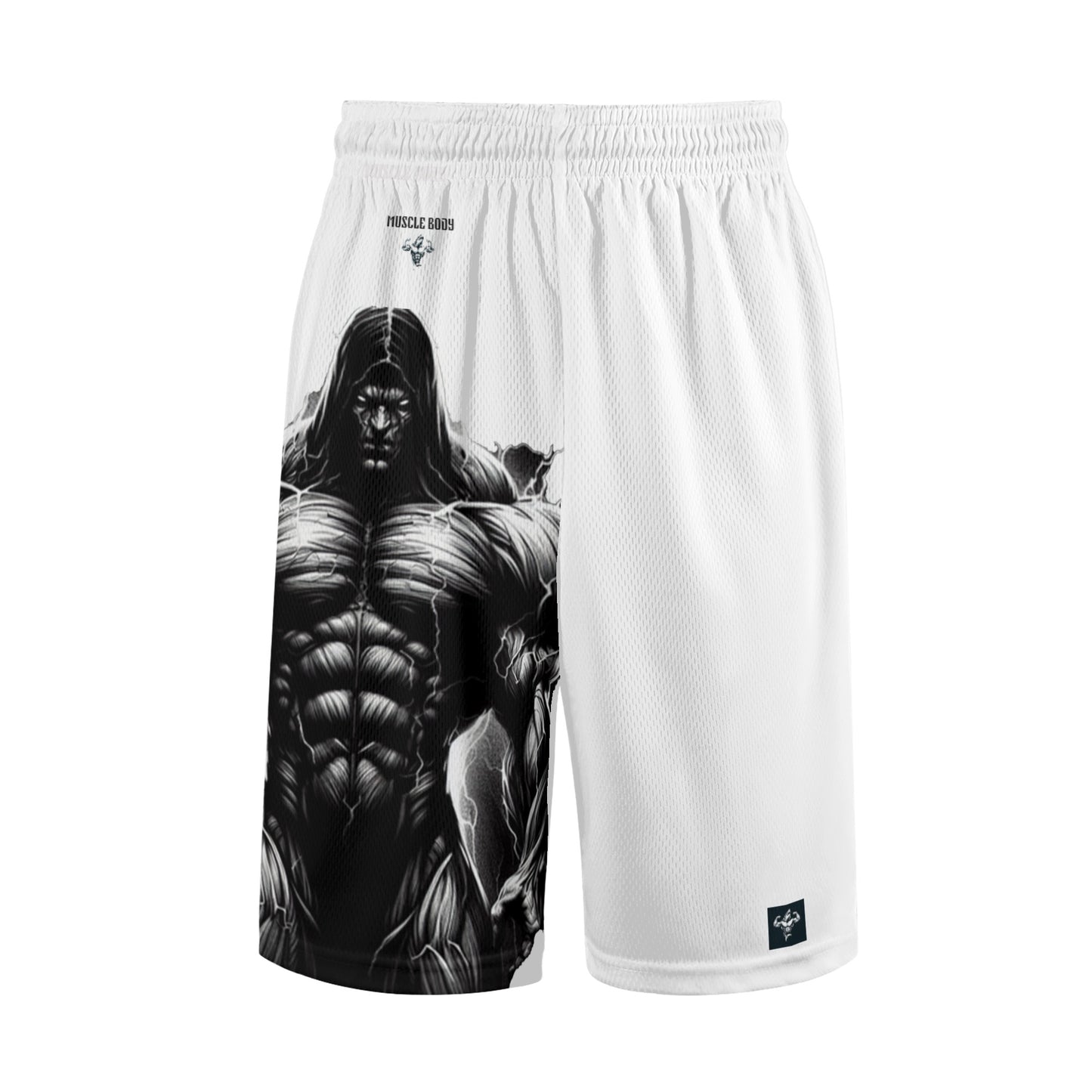 Mens Muscle Body Mesh Basketball & Running Shorts