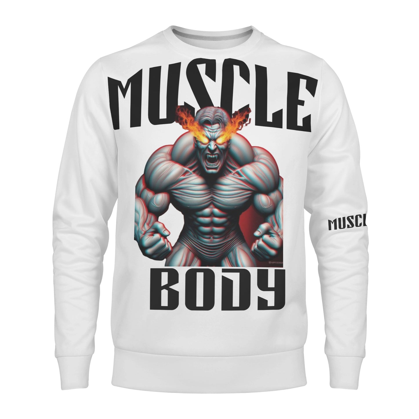 Mens Muscle Body Crew Neck Sweatshirt