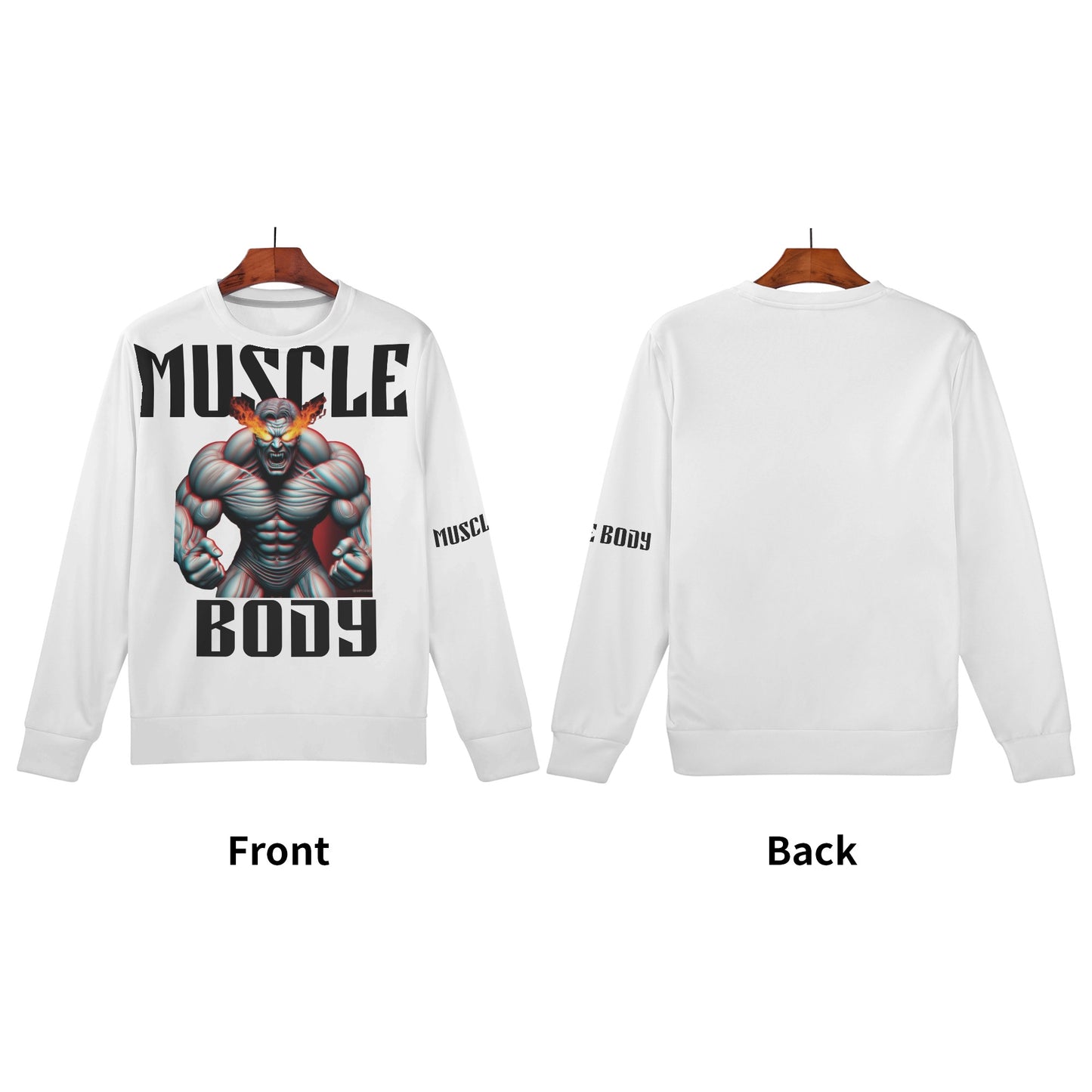 Mens Muscle Body Crew Neck Sweatshirt