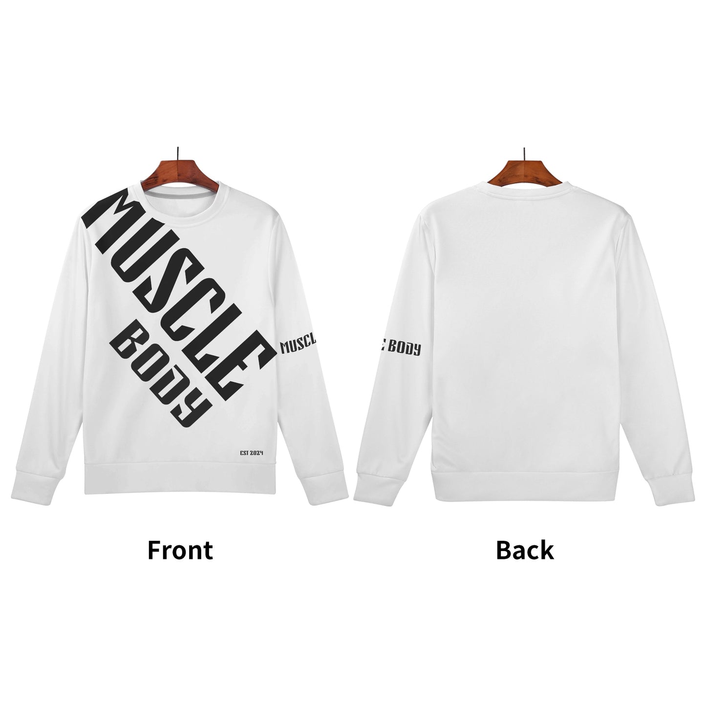 Mens Muscle Body Crew Neck Sweatshirt