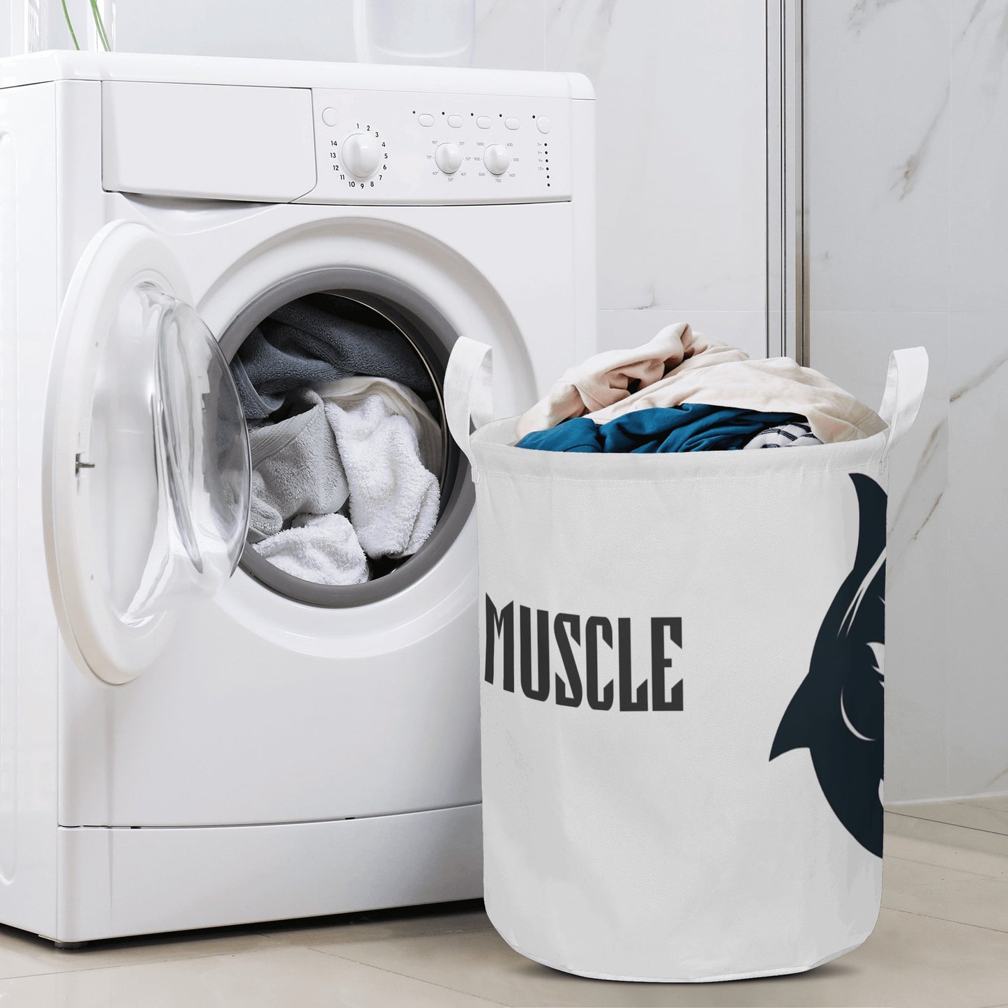 Muscle Body Round Laundry Basket