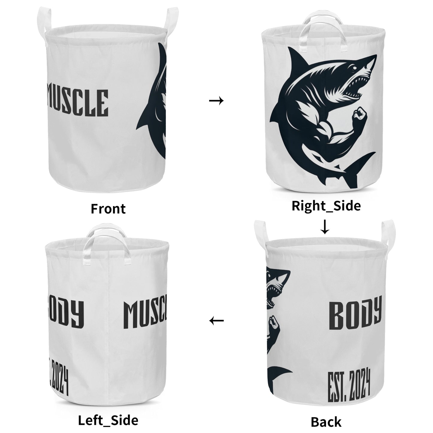 Muscle Body Round Laundry Basket