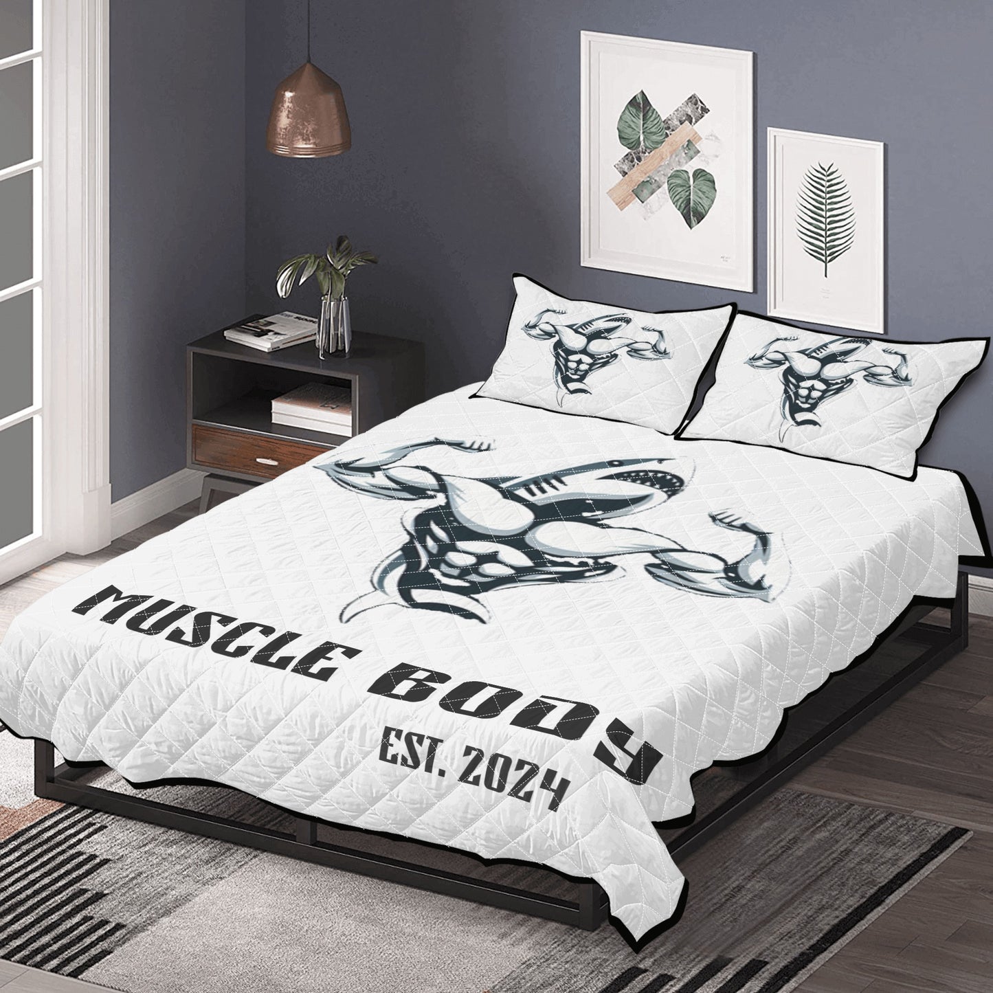 Muscle Body Quilt Bedding Set