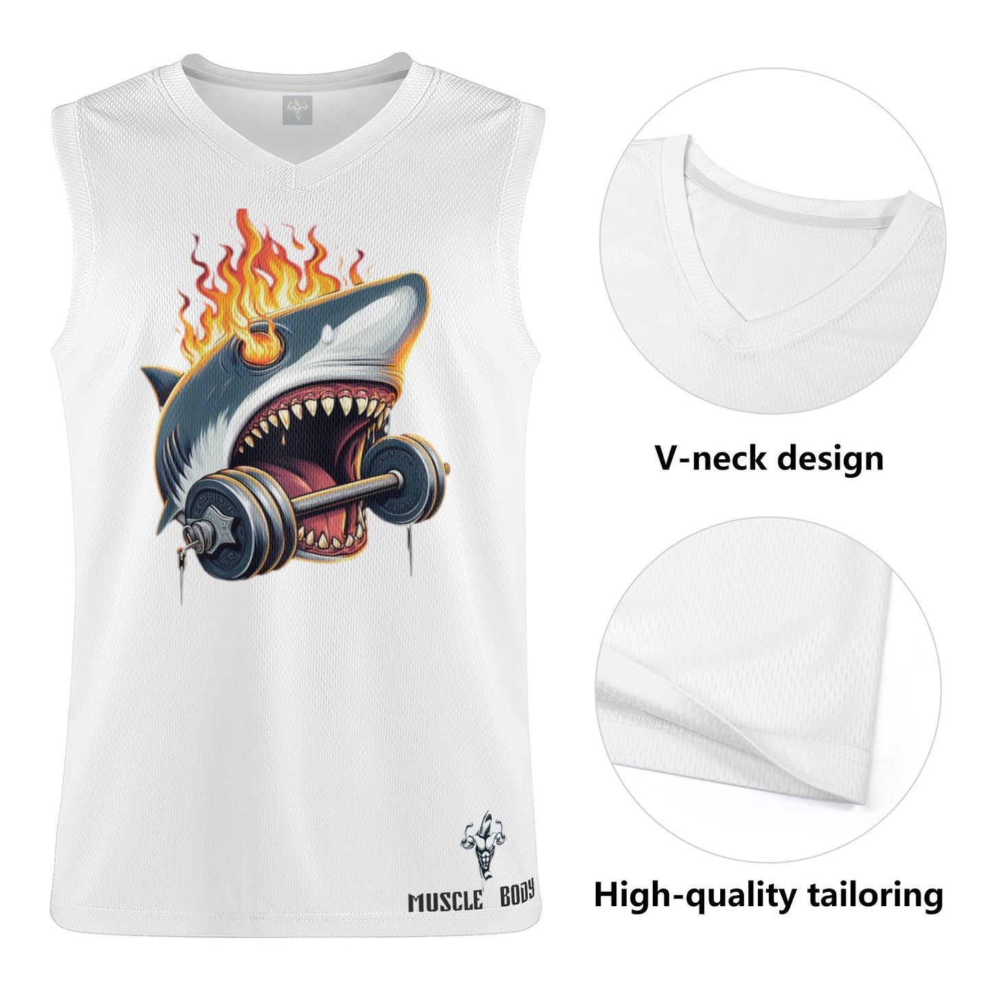 Mens Muscle Body Basketball Jersey Tank Top