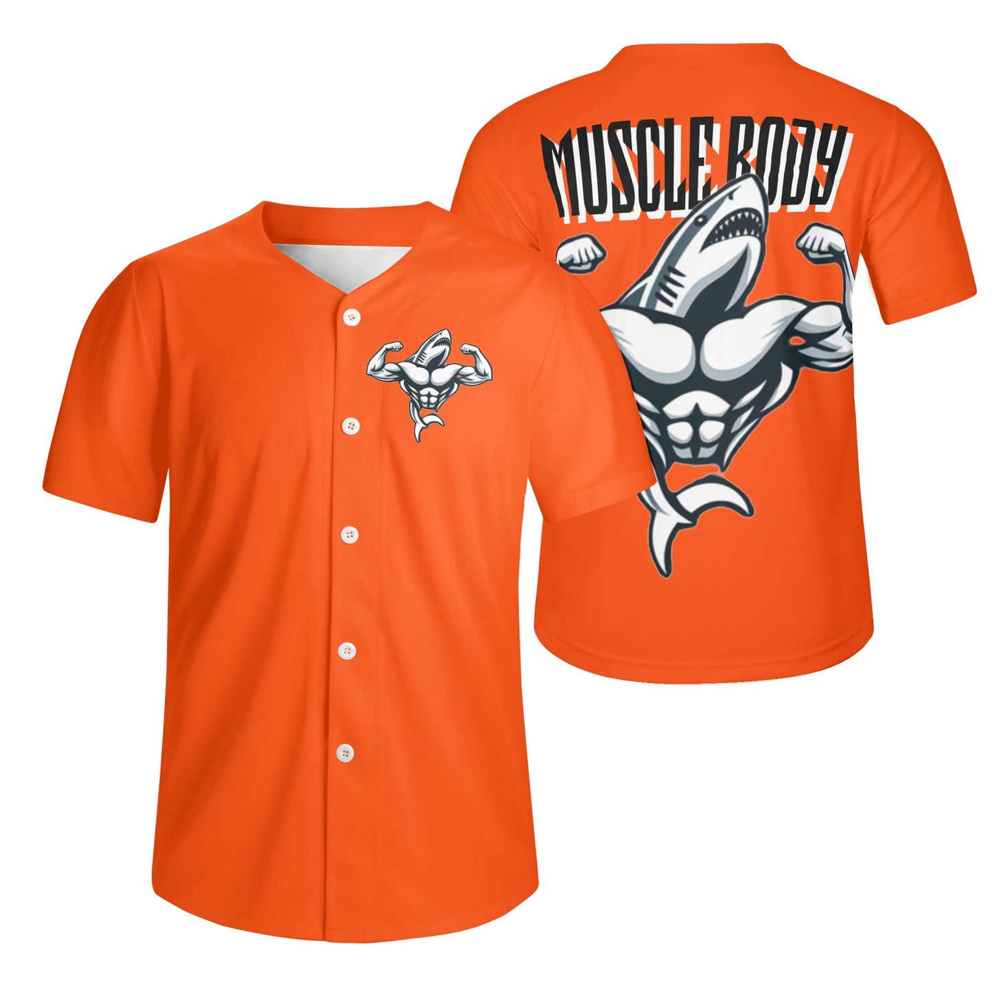 Mens Muscle Body Short Sleeve Baseball Jersey