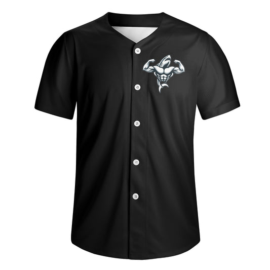 Mens Muscle Body Short Sleeve Baseball Jersey