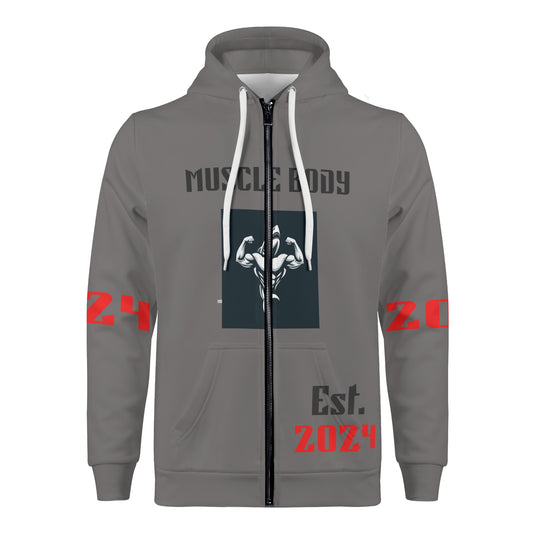 Mens Muscle Body Classic Zip Hoodie