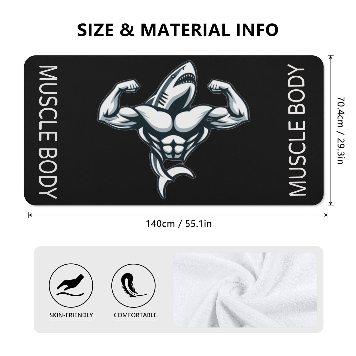 Muscle Body Bath Towel