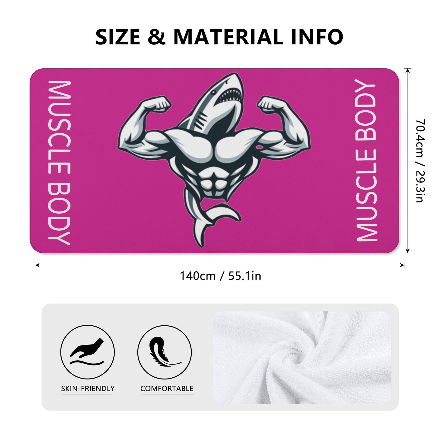 Muscle Body Bath Towel