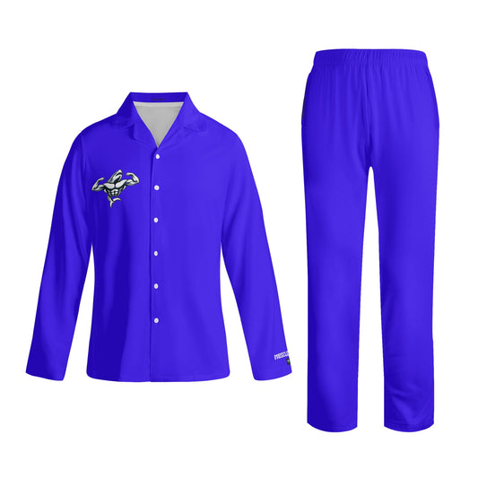 Muscle Body Unisex Notch Collar Long-Sleeve Pajama Set