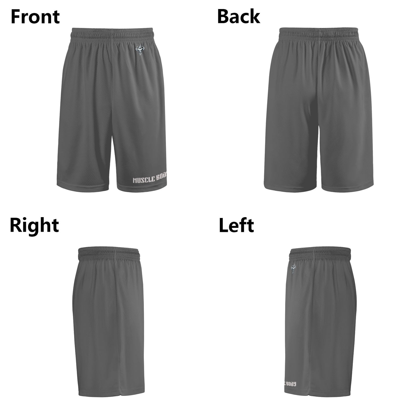 Mens Muscle Body Mesh Basketball & Running Shorts