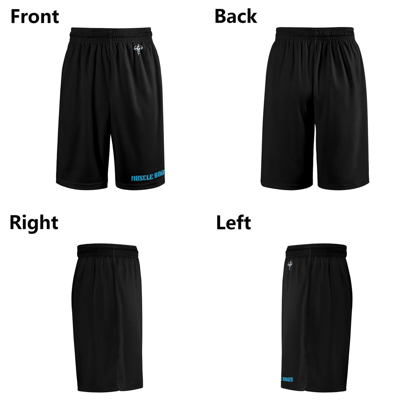 Mens Muscle Body Mesh Basketball & Running Shorts