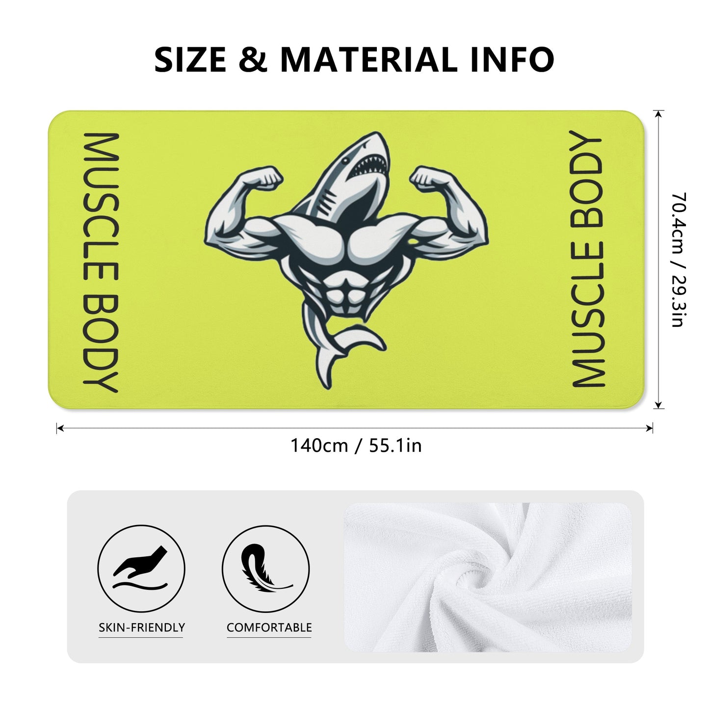 Muscle Body Bath Towel