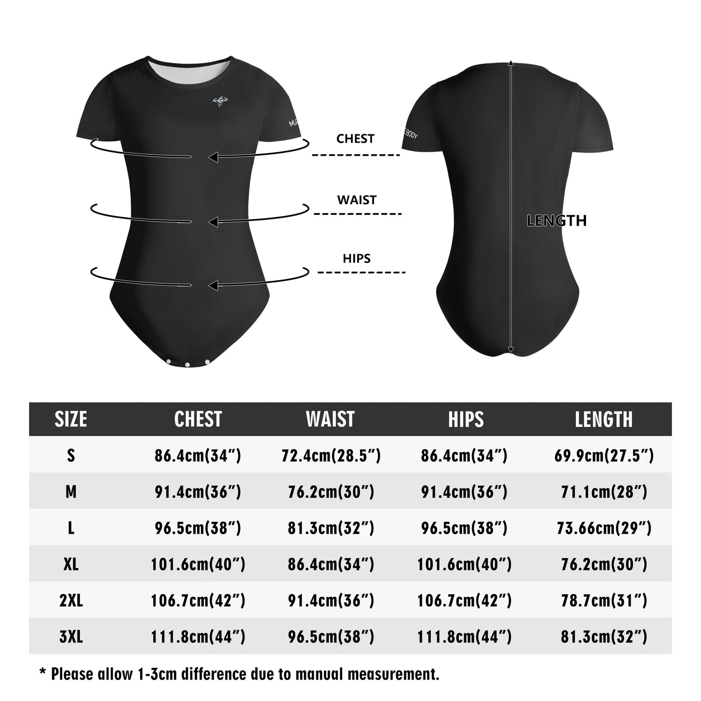 Muscle Body Womens Short Sleeve Slim Fit Bodysuit