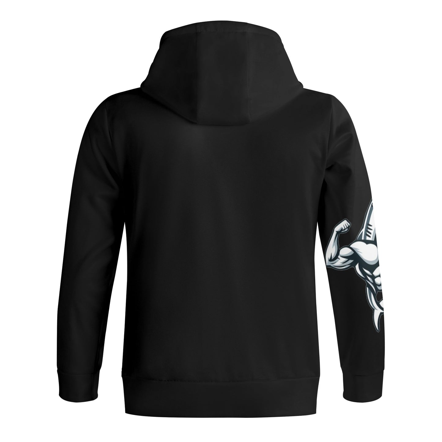 Muscle Body Zip Turtleneck Hoodie Streetwear