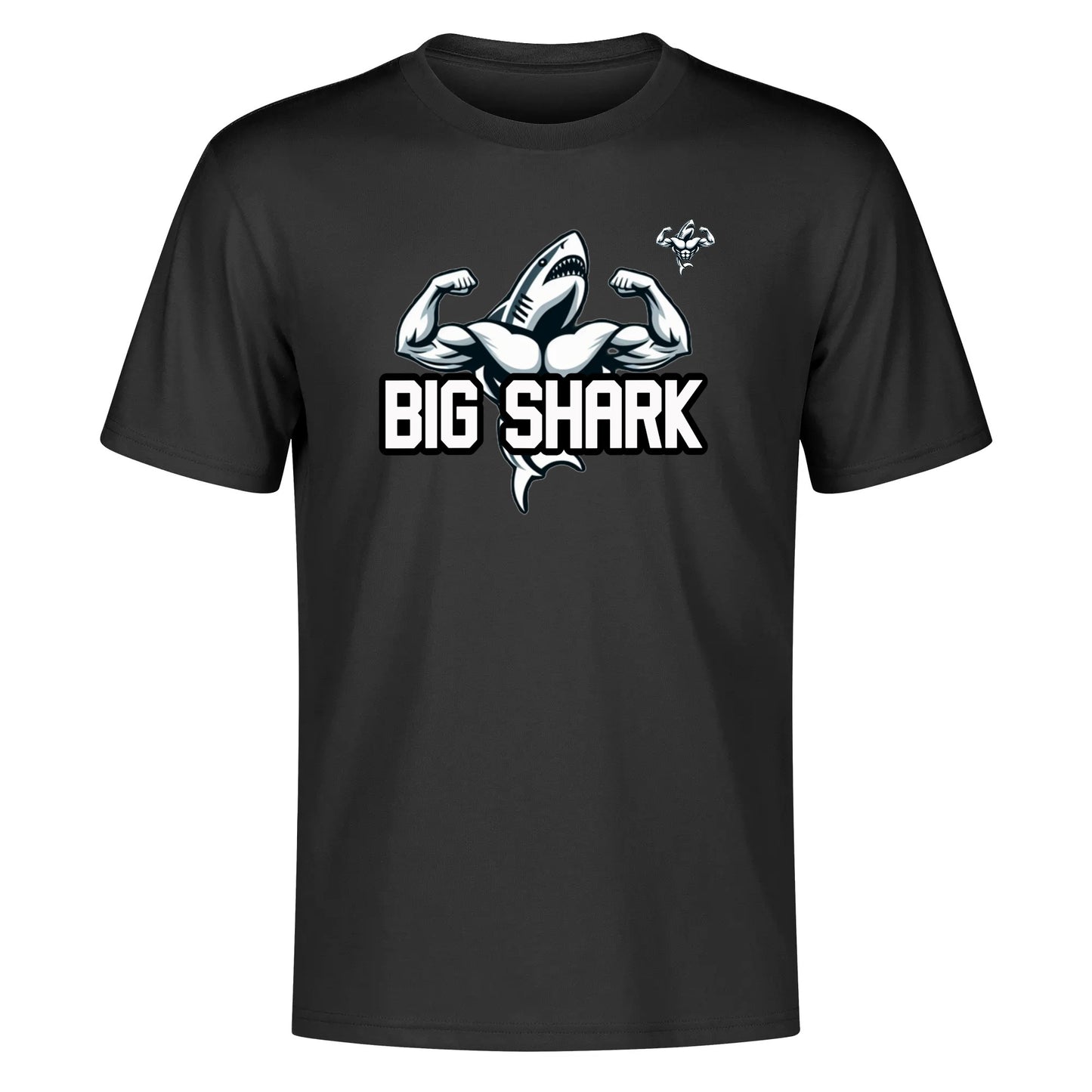 Mens Muscle Body Big Shark Tee