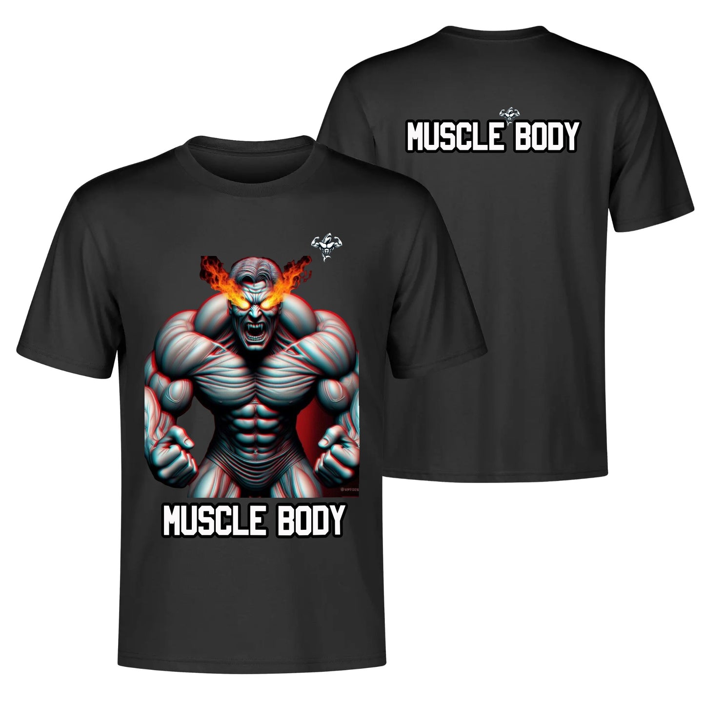 Mens Muscle Body Cartoon Tee