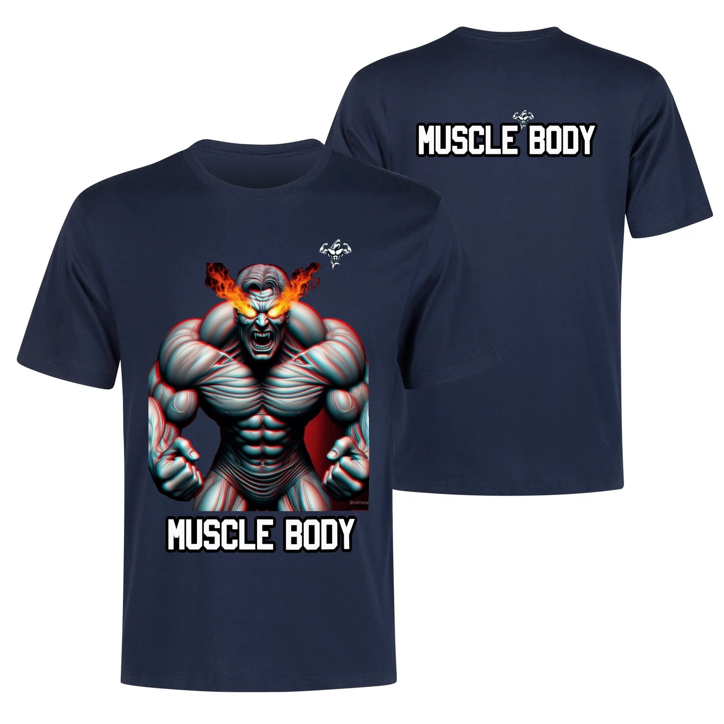 Mens Muscle Body Cartoon Tee