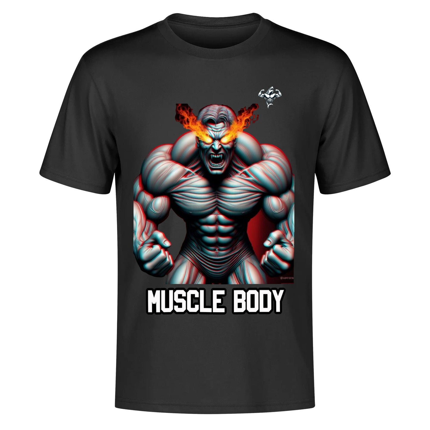 Mens Muscle Body Cartoon Tee