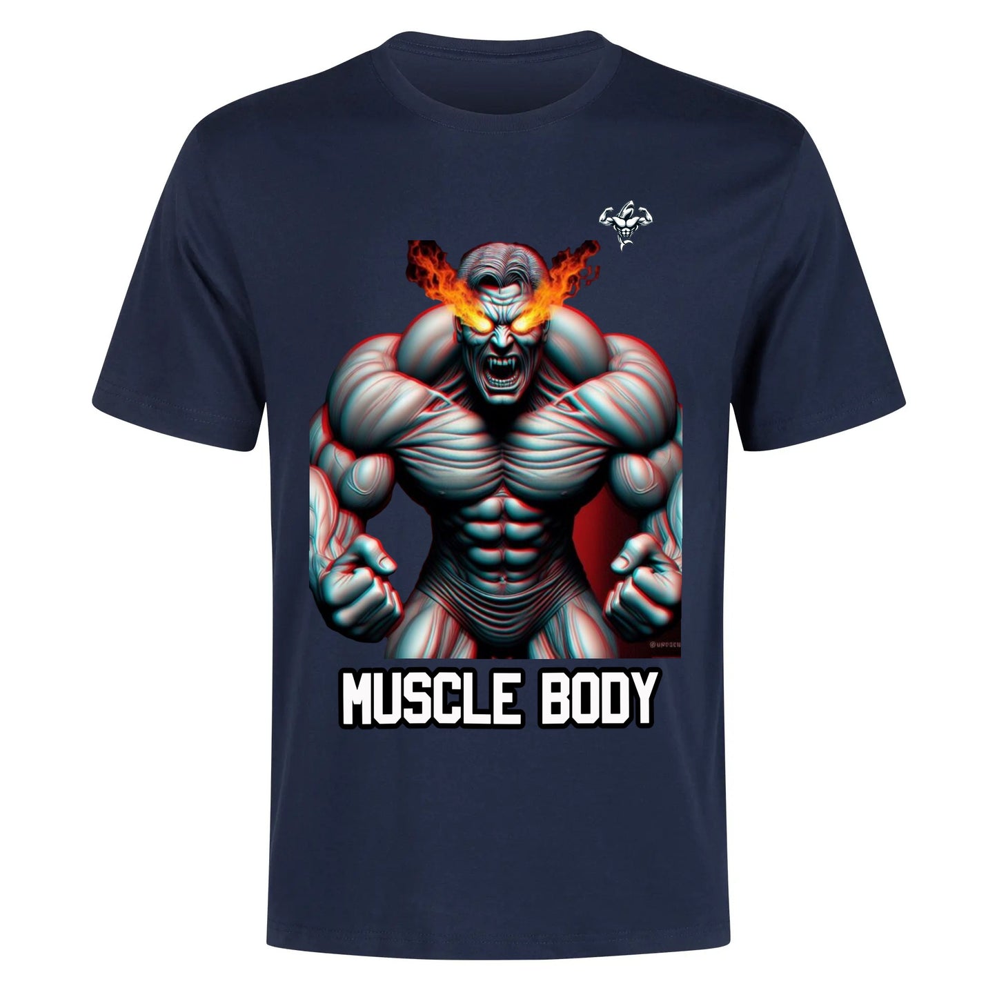 Mens Muscle Body Cartoon Tee
