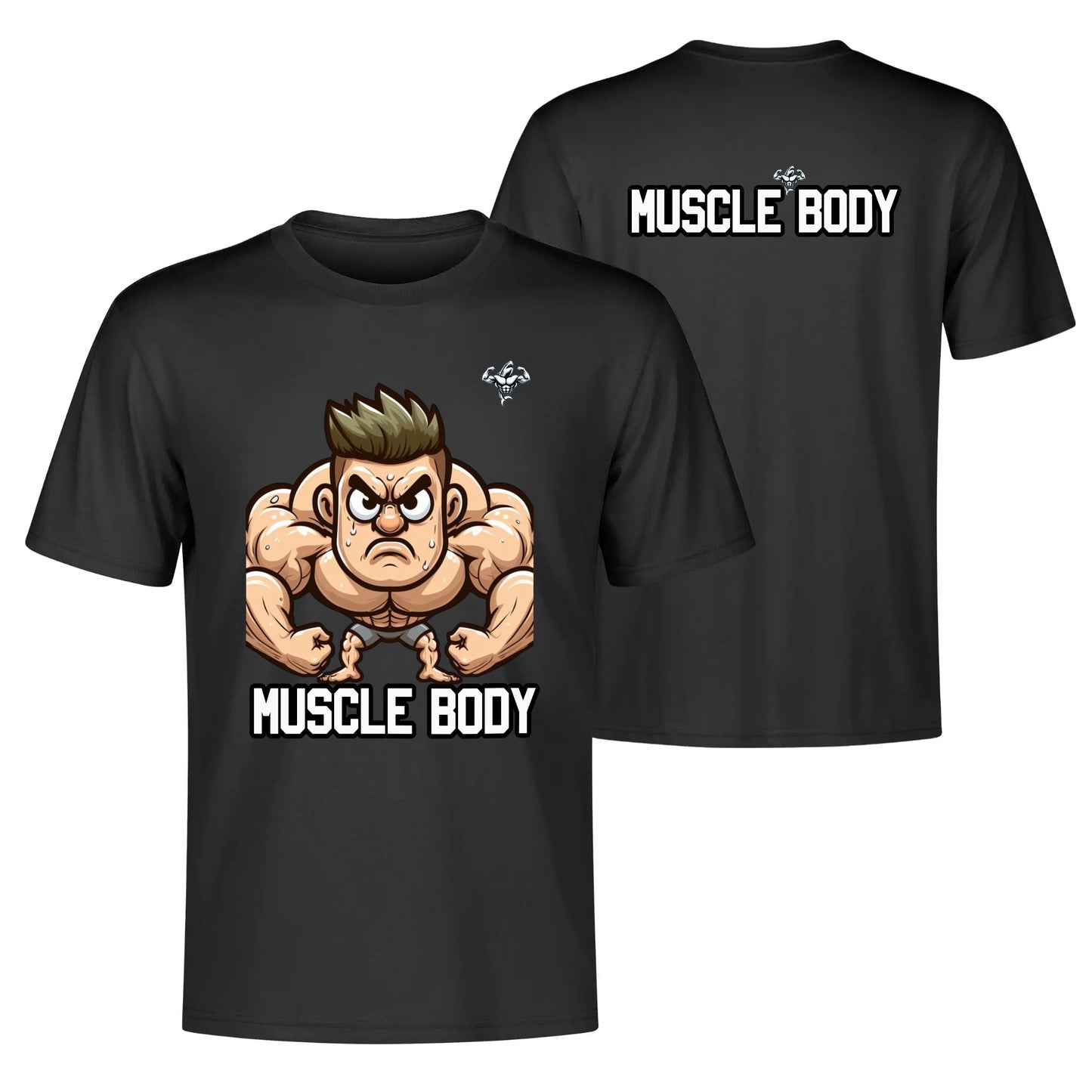 Mens Muscle Body Cartoon Tee