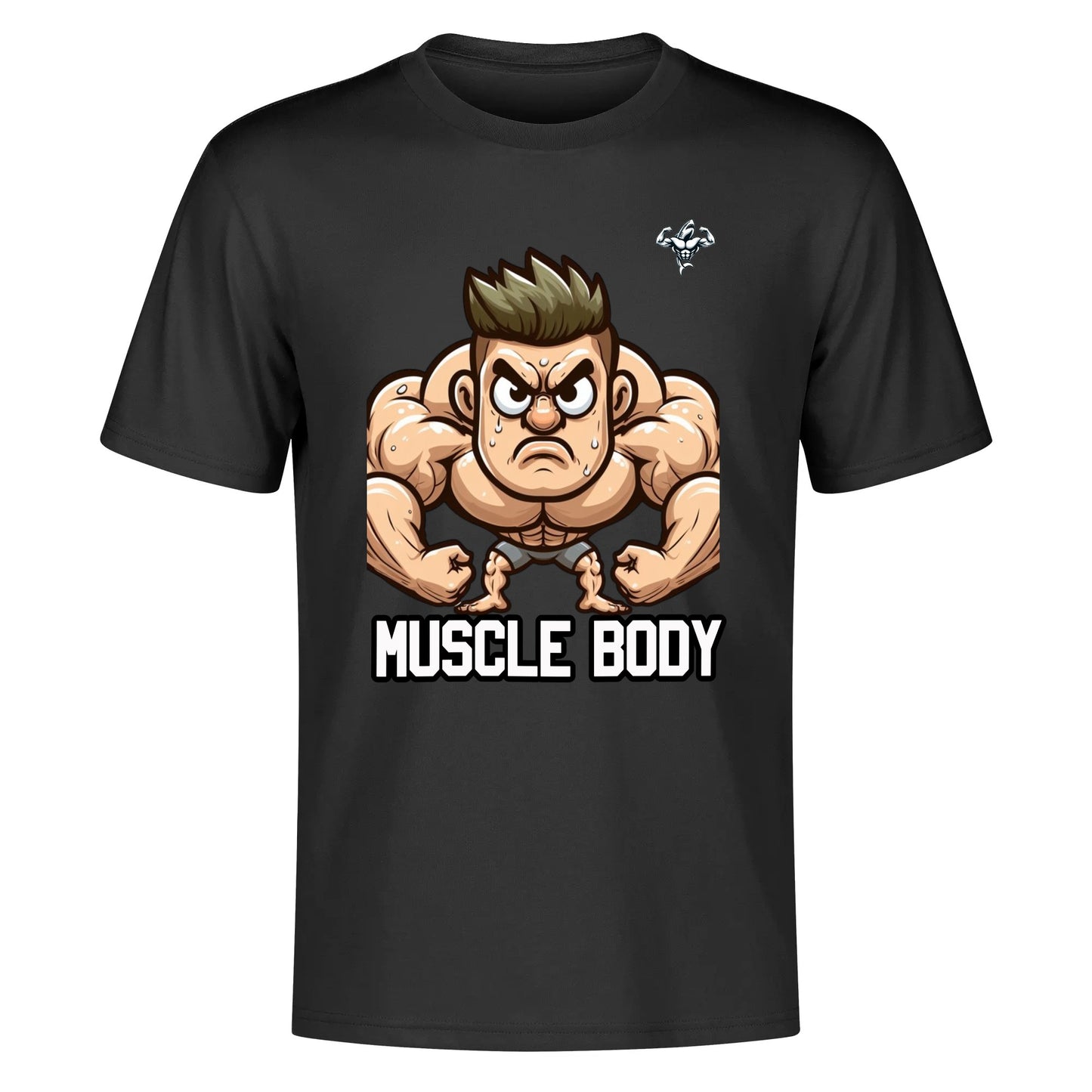 Mens Muscle Body Cartoon Tee