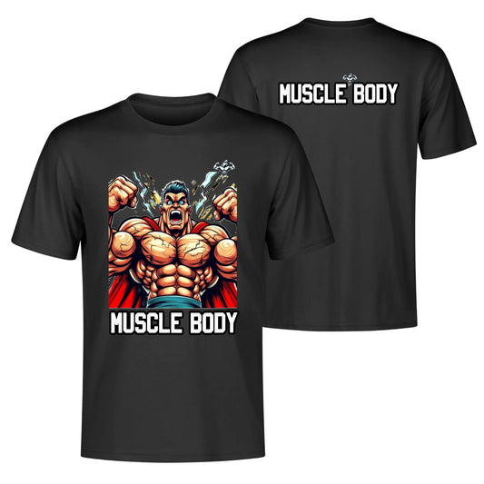 Mens Muscle body Cartoon Tee