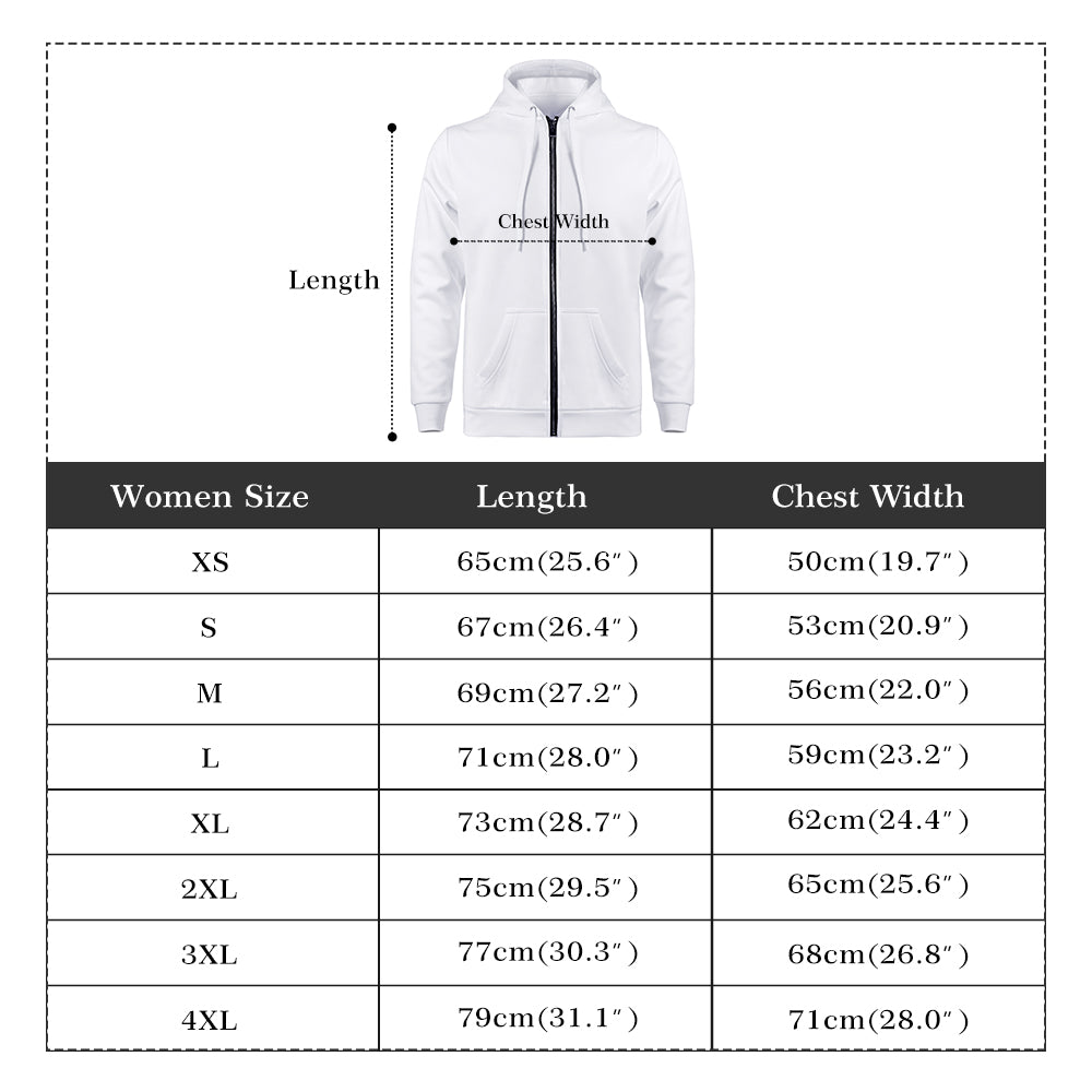 Womens Muscle Body Zip Up Hoodie