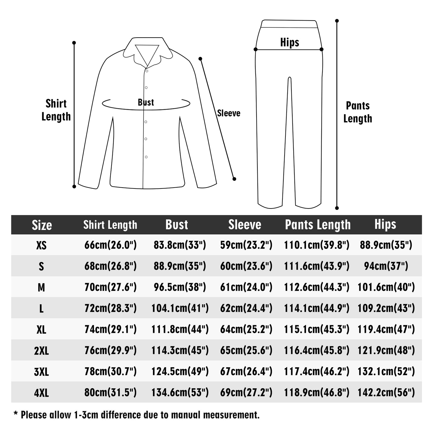 Muscle Body Notch Collar Long-Sleeve Pajama Set