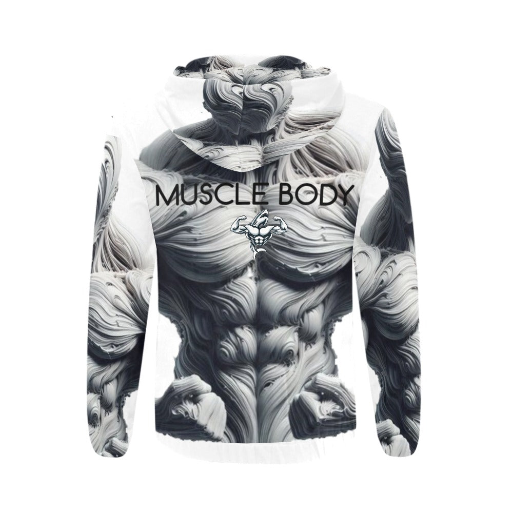 Men's Muscle Body Zip Hoodie