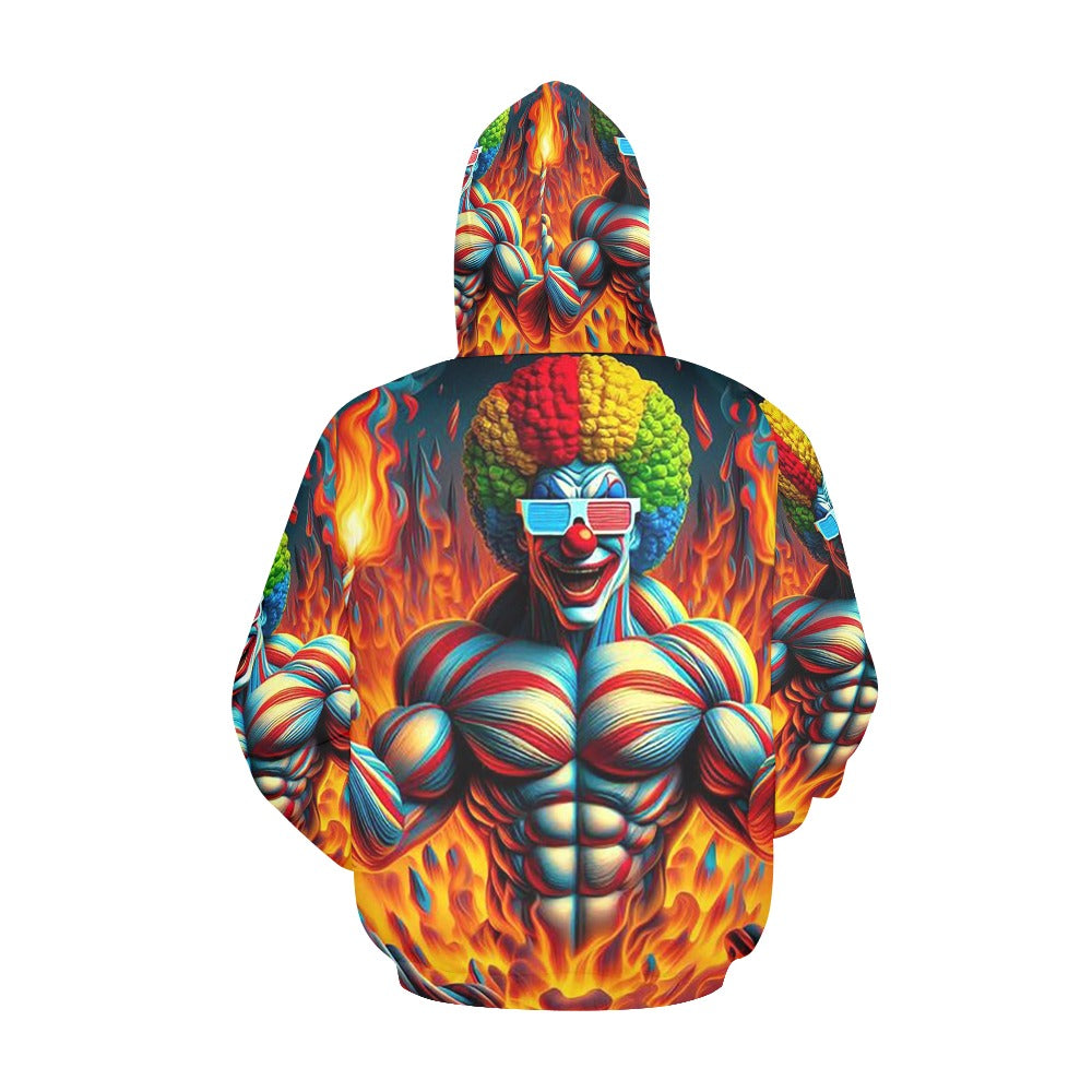 Men's Muscle Body Clown Hoodie (USA Size)