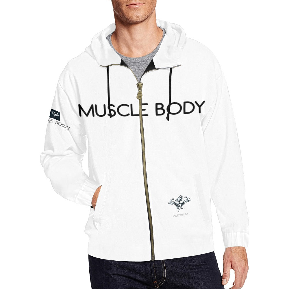 Men's Muscle Body Zip Hoodie