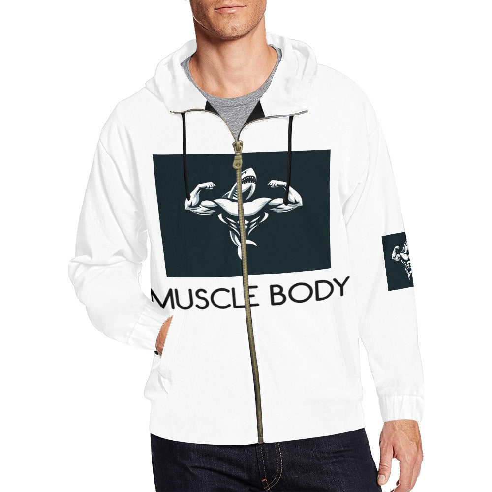 Men's Muscle Body Zip Hoodie