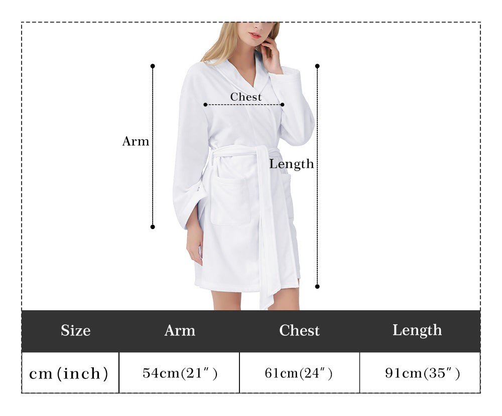 Womens Muscle Body Short Bathrobe